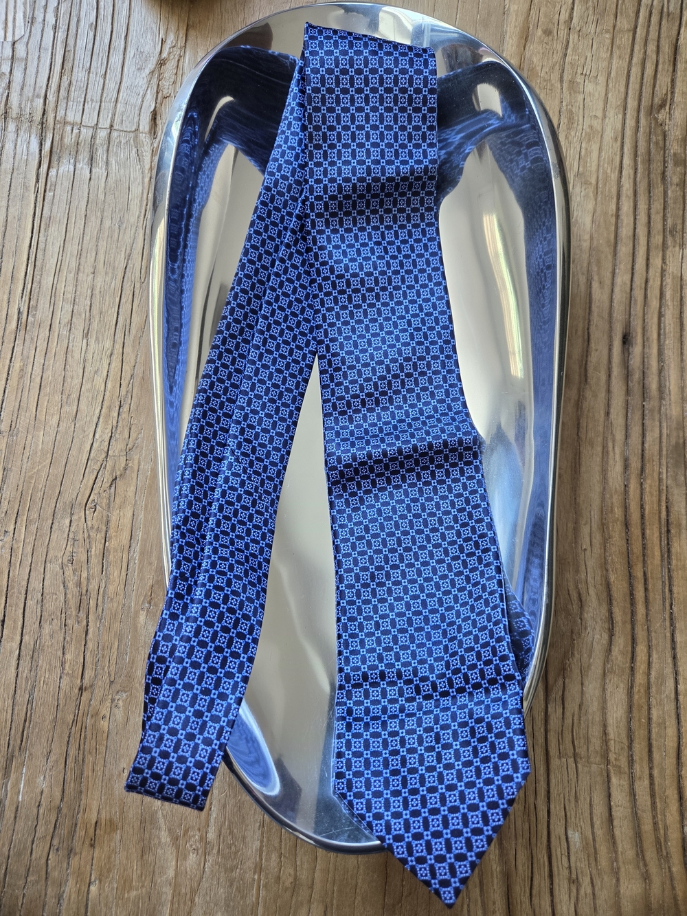 Stefano Ricci Blue Geometric Silk Tie
